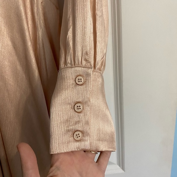 NWT SugarLips Champagne Angel Eyes Satin Mini Dress - Picture 6 of 12